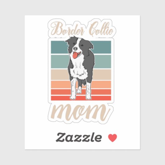 Border Collie Ma Moederdag Dog Sticker (Vel)