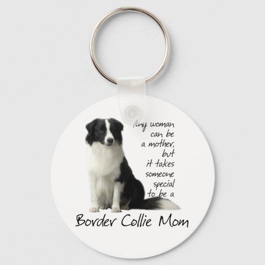 Border Collie Ma Sleutelhanger (Voorkant)