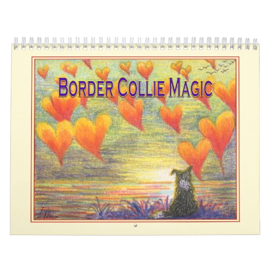 Border Collie Magic wandkalender, afbeelding per m Kalender (Hoes)