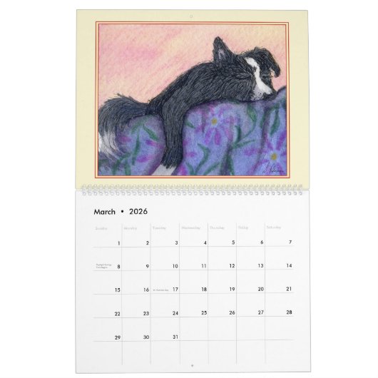 Border Collie Magic wandkalender, afbeelding per m Kalender (Mar 2026)