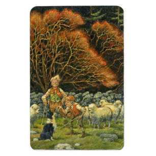 Border Collie Magnet~Shepherd en Sheep Magneet