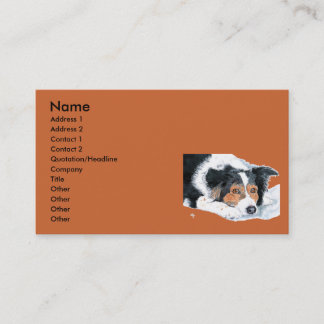 Border Collie Mattie Visitekaartjes