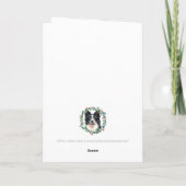 Border Collie Merry Christmas Trendy Hond Feestdagen Kaart (Achterkant)