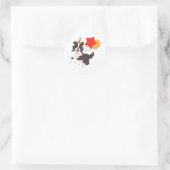 Border Collie met Ballonnen Mopshond Sticker (Tas)