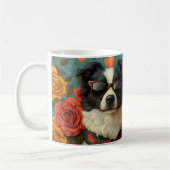 Border Collie Met Hart Rozen Valentijnsdag Koffiemok (Links)