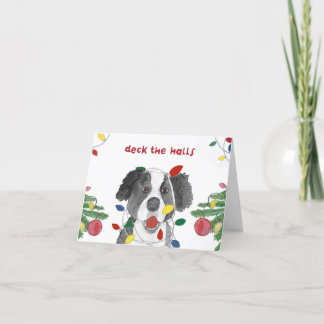Border Collie met kerst Feestdagen Kaart