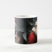 Border Collie met Kerstman Festive Kerstmis Koffiemok (Center)