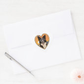 Border Collie met zonnebril Hart Sticker (Envelop)