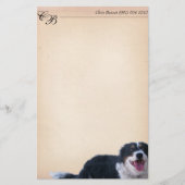 Border Collie Mix Briefpapier (Voorkant)