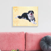 Border Collie Mix Canvas Afdruk (Insitu (Woonkamer))
