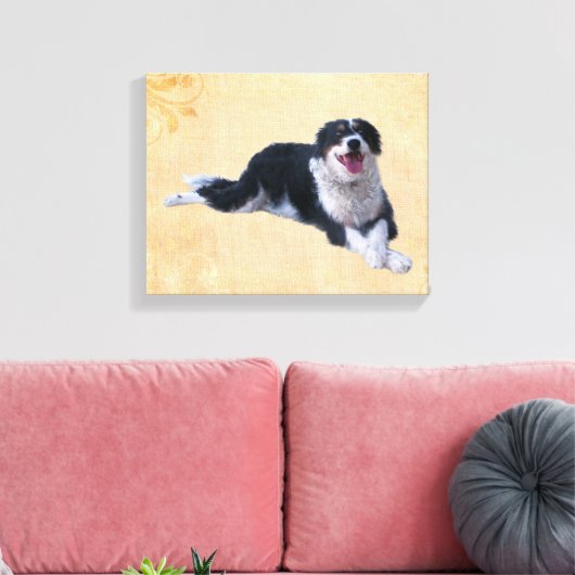 Border Collie Mix Canvas Afdruk (Insitu (Woonkamer))
