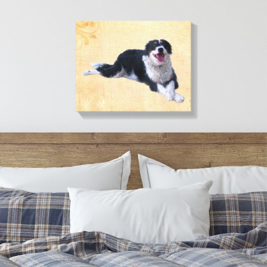 Border Collie Mix Canvas Afdruk (Insitu (Slaapkamer))
