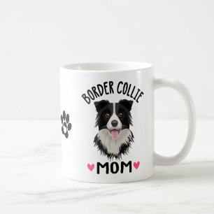 Border Collie Moeder Cadeau Zwart Witte Puppy Hond Koffiemok