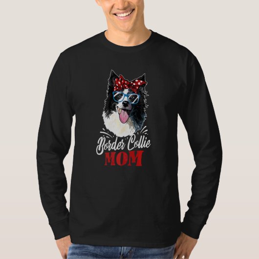 Border Collie Moeder Cute Border Collie Hond T-shirt (Voorkant)