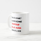 border collie moeder, geweldig koffiemok (Voorkant links)