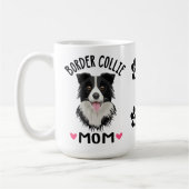 Border Collie Moeder Gift Zwart Wit Puppy Hond Koffiemok (Links)