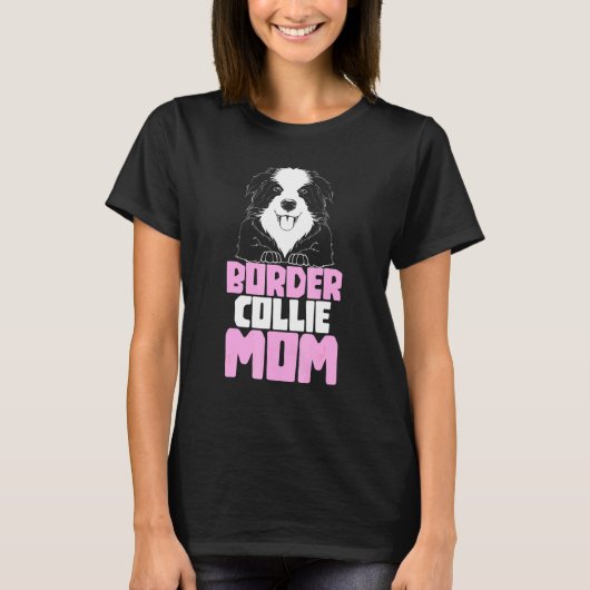 Border Collie Moeder Moederdag Hond Border Collie T-shirt (Voorkant)