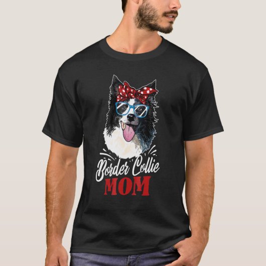 Border Collie Moeder Mooie Border Collie Hond T-shirt (Voorkant)