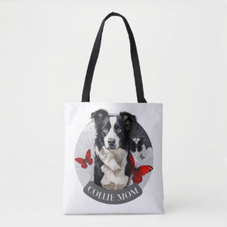 Border Collie Moeder Tote Tas-Rode Vlinder Hond Li Bag