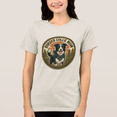 Border Collie Moeder Tri-blend T-shirt | BC Honden (Voorkant)