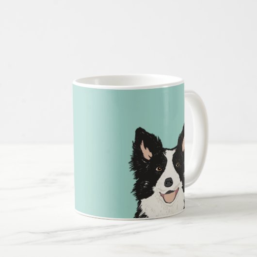 Border Collie Mok - Cute dog gift voor eigenaar va (Voorkant rechts)