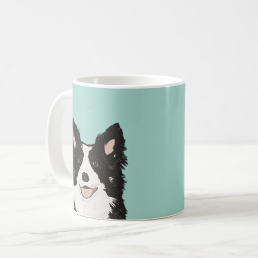 Border Collie Mok - Cute dog gift voor eigenaar va (Voorkant links)