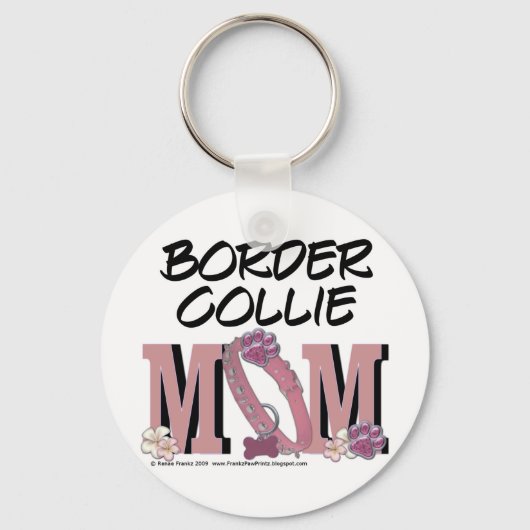 Border Collie MOM Sleutelhanger (Voorkant)