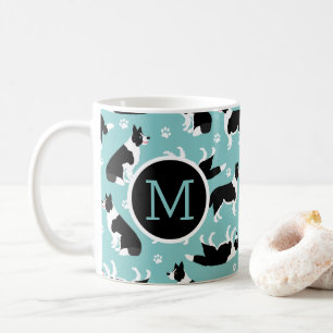 Border Collie Monogram Koffiemok