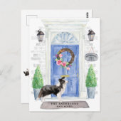 Border Collie Moving Announcement Briefkaart (Voorkant / Achterkant)