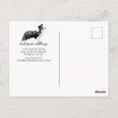 Border Collie Moving Announcement Briefkaart (Achterkant)