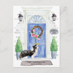 Border Collie Moving Announcement Briefkaart