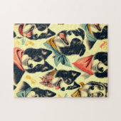  Border Collie naadloos Legpuzzel (Horizontaal)