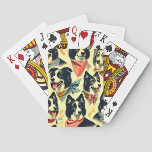 Border Collie naadloos Pokerkaarten