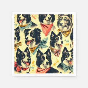 Border Collie naadloos Servet