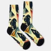  Border Collie naadloos Sokken (Rechts)