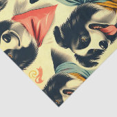 Border Collie naadloos Tissuepapier (Detail)
