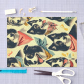 Border Collie naadloos Tissuepapier (Craft)