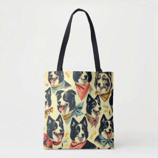  Border Collie naadloos Tote Bag (Voorkant)