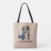 Border Collie - Naam hond toevoegen, tekst wijzige Tote Bag (Achterkant)