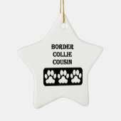 Border Collie Neef Keramisch Ornament (Rechts)