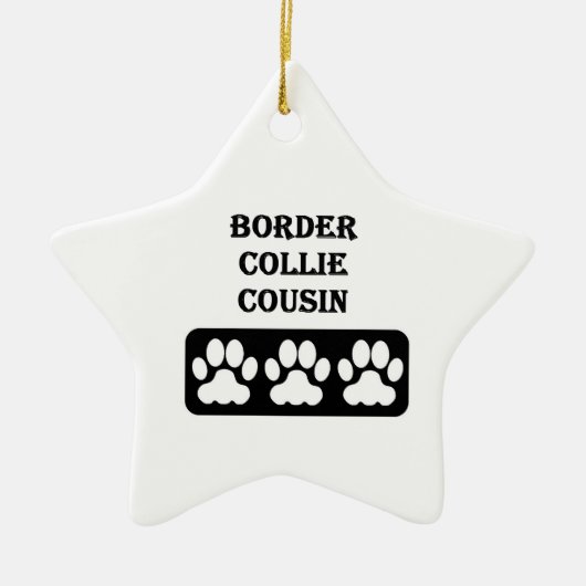 Border Collie Neef Keramisch Ornament (Voorkant)