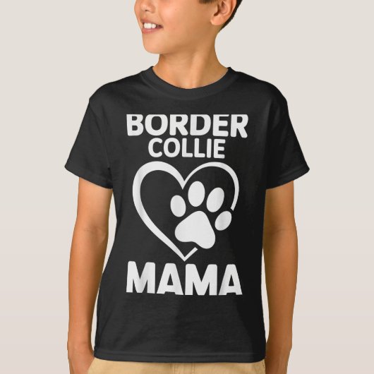 Border Collie Ontwerp voor Vrouwen Meisjes Mama Bo T-shirt (Voorkant)