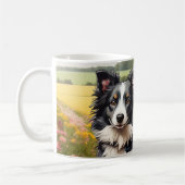 Border Collie op boerderij Koffiemok (Links)