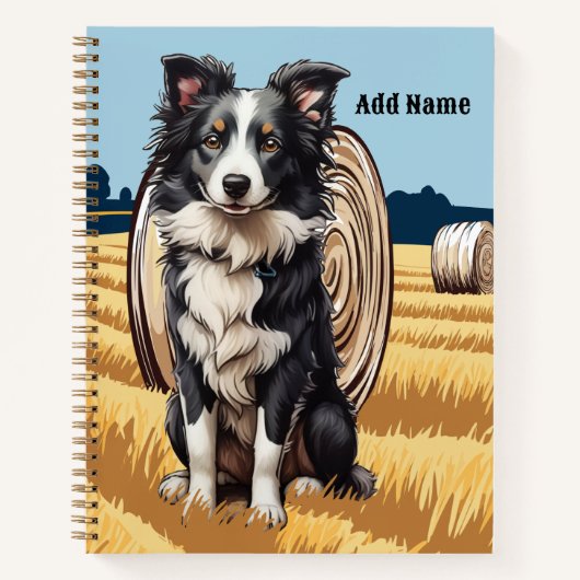 Border Collie op de boerderij Notitieboek (Voorkant)
