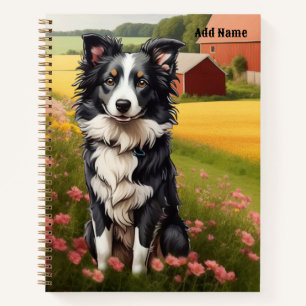 Border Collie op de boerderij Notitieboek