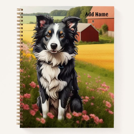 Border Collie op de boerderij Notitieboek (Voorkant)