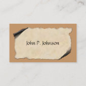 Border Collie op Old Parchment Visitekaartje (Achterkant)