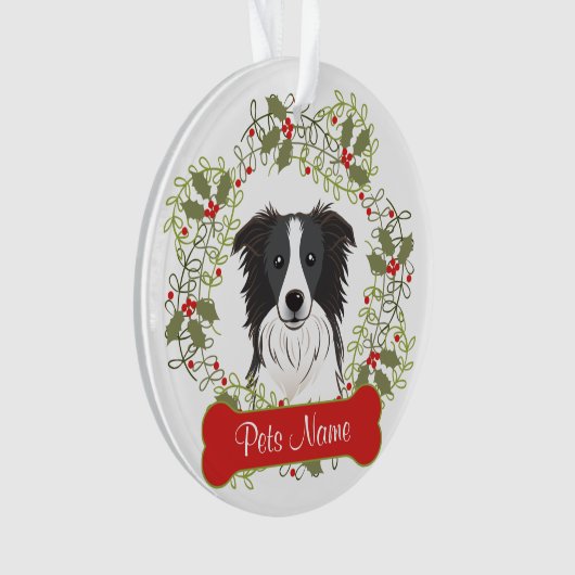 Border Collie  Ornament (voorkant)