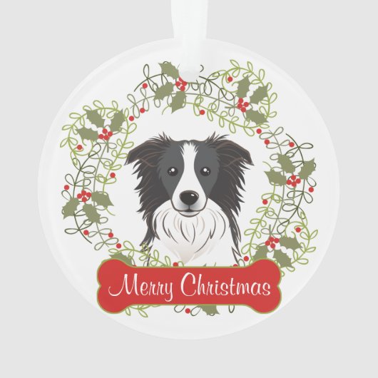Border Collie Ornament (achterkant)