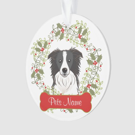 Border Collie Ornament (voorkant)